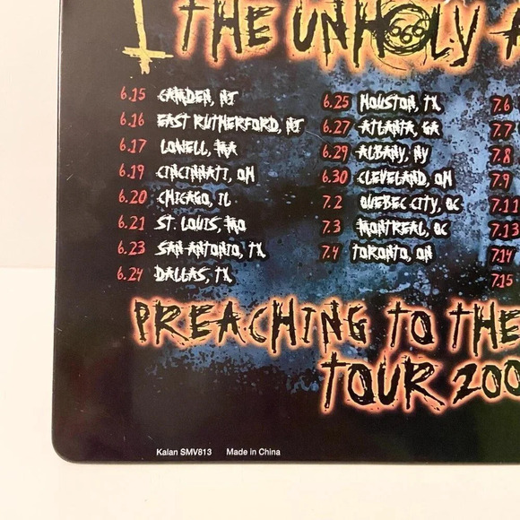 2006 Slayer  The Unholy Alliance Tin Sign Preaching To The Perverted Tour - Picture 3 of 16